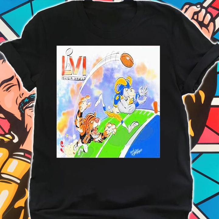 Cincinnati Bengals Tiger And Los Angeles Rams Goat LVI Super Bowl T-Shirt t-shirt shirt