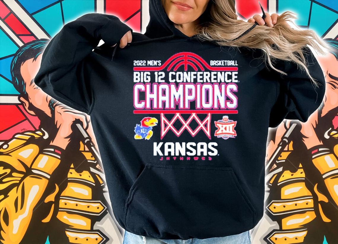 Kansas Jayhawks 2022 Big 12 Men's Basketball Conference Tournament Champions shirt t-shirt hoodie