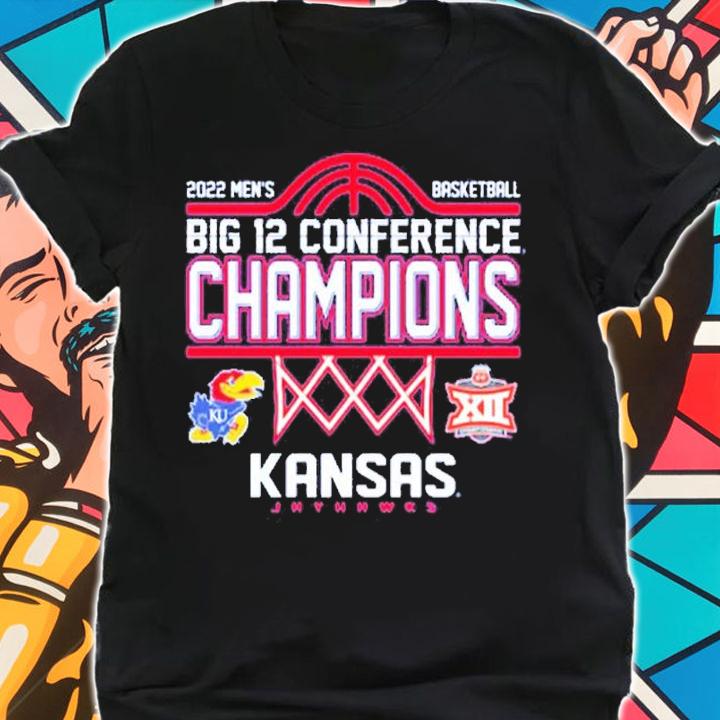 Kansas Jayhawks 2022 Big 12 Men's Basketball Conference Tournament Champions shirt t-shirt shirt