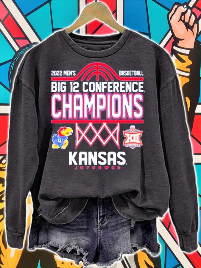 Kansas Jayhawks 2022 Big 12 Men's Basketball Conference Tournament Champions shirt t-shirt sweatshirt
