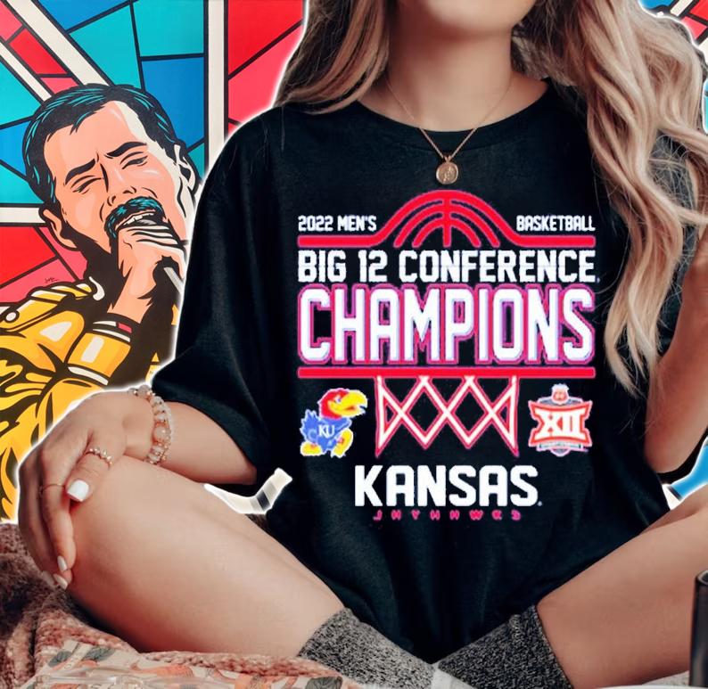 Kansas Jayhawks 2022 Big 12 Men's Basketball Conference Tournament Champions shirt t-shirt woman shirt