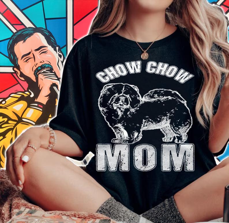 Love dog Chow Chow best mom ever T-shirt t-shirt