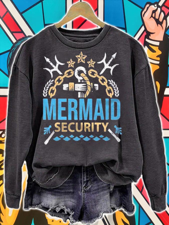 Merman Mermaid Party Swimming Sea Waves Mermaid Security Shirt t-shirt sweatshirt