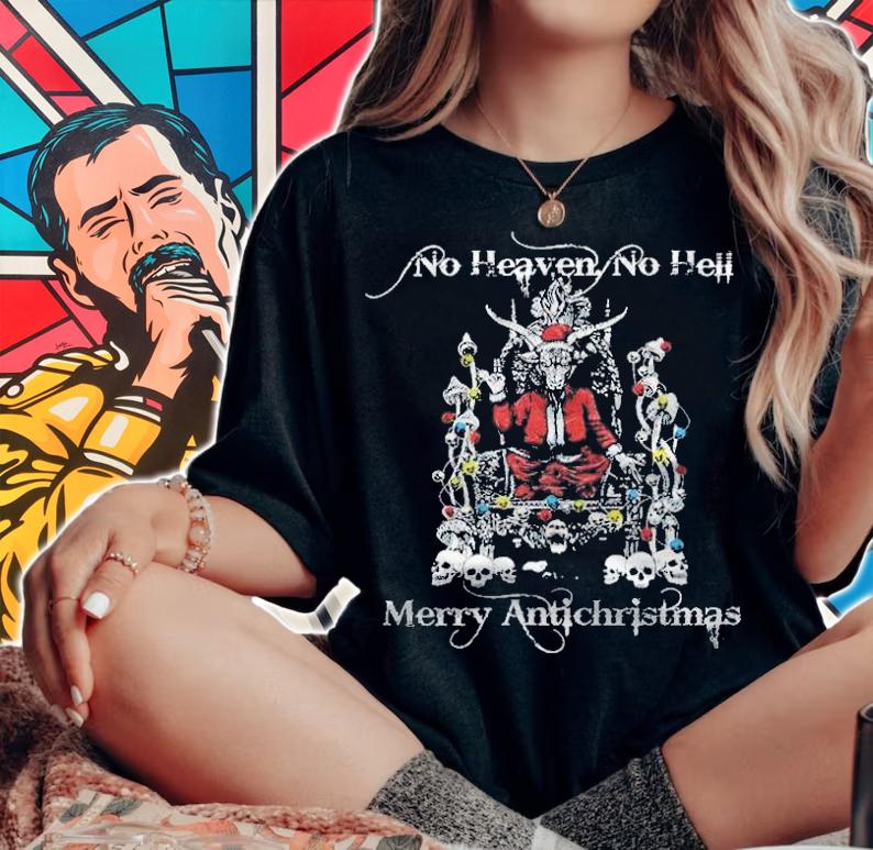 No heaven no hell Merry anti Christmas T-shirt t-shirt