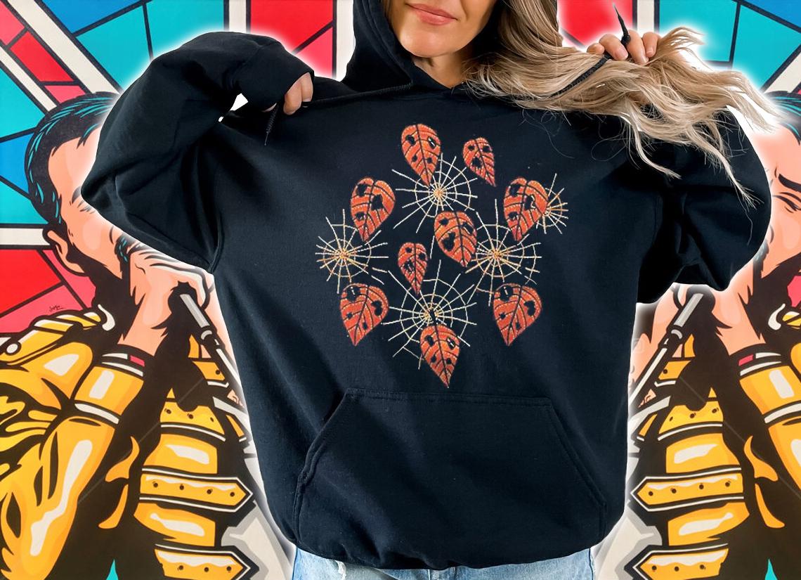 Orange Leaves With Holes And Spiderwebs Classic Shirt t-shirt