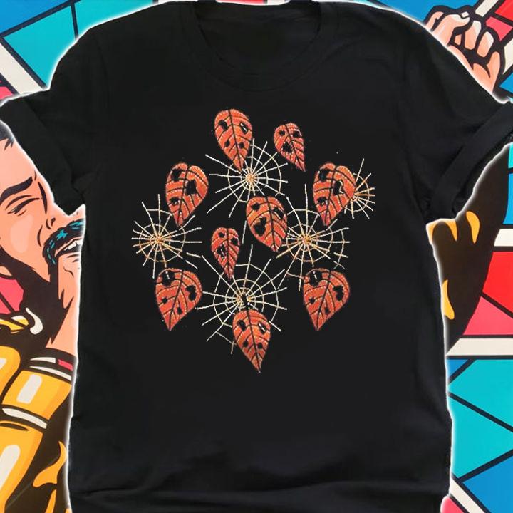 Orange Leaves With Holes And Spiderwebs Classic Shirt t-shirt