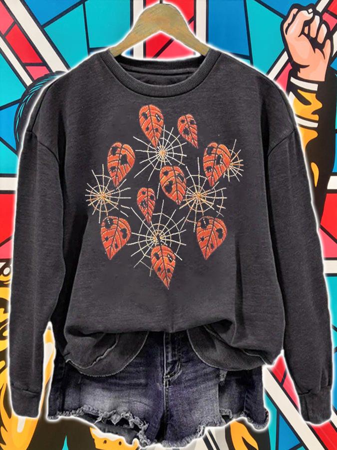 Orange Leaves With Holes And Spiderwebs Classic Shirt t-shirt