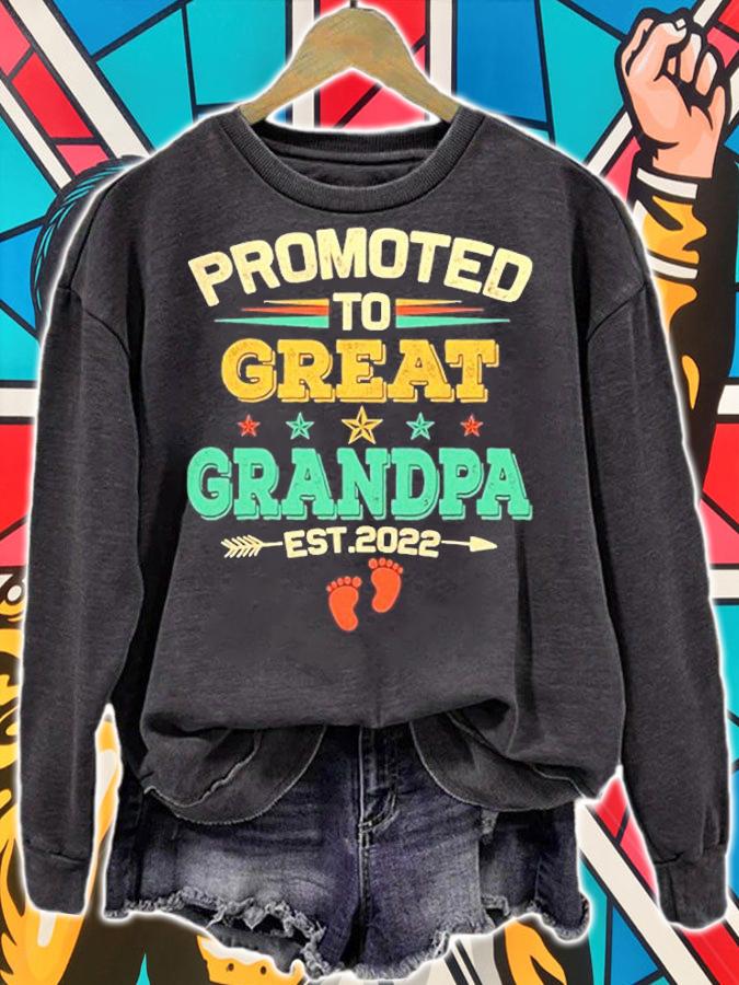 Promoted To Great Grandpa Est 2022 Vintage T-Shirt t-shirt sweatshirt
