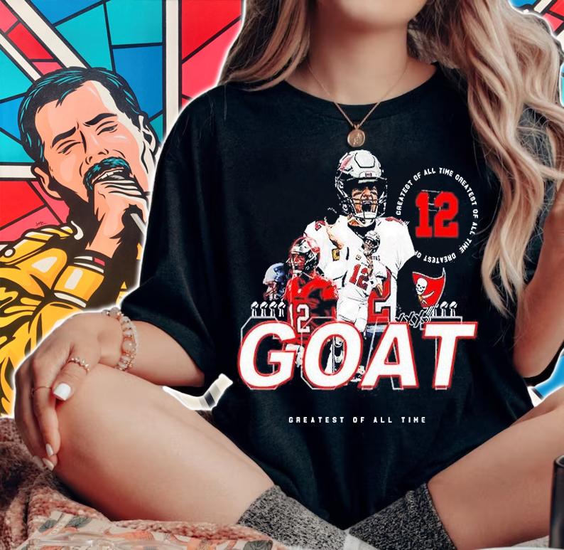 Tom Brady The Greatest Of All Time Aaron Rogers Patrick Mahomes NFL T-Shirt t-shirt woman shirt