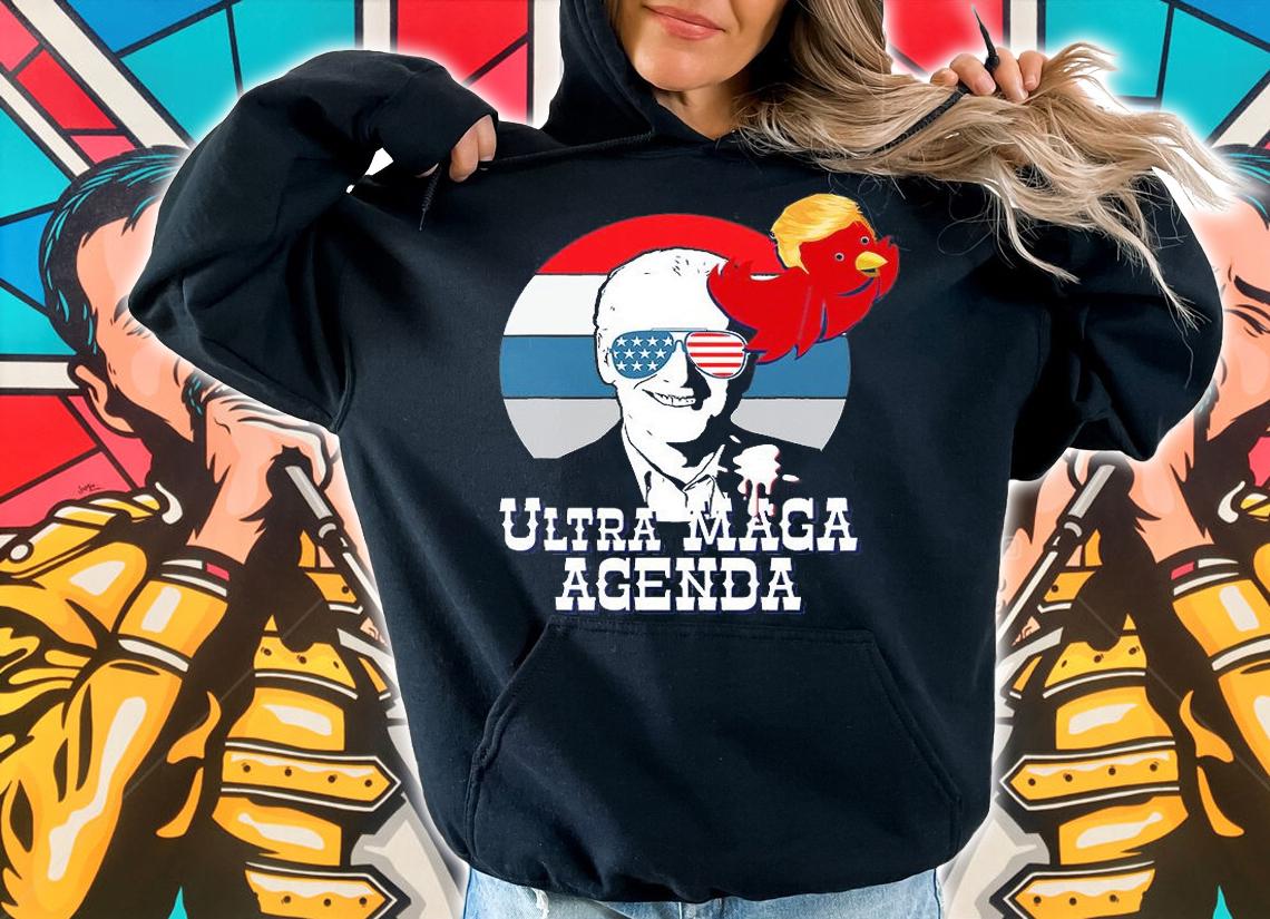 Ultra MAGA Agenda Biden Bird Funny T-Shirt t-shirt