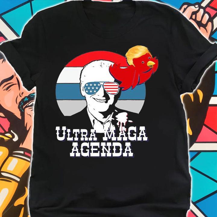Ultra MAGA Agenda Biden Bird Funny T-Shirt t-shirt