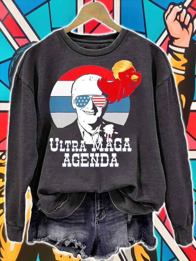 Ultra MAGA Agenda Biden Bird Funny T-Shirt t-shirt