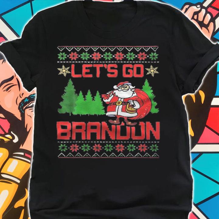 Let's Go Brandon Santa Ugly Christmas Funny Santa Claus T-Shirt t-shirt shirt