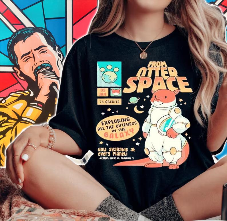 Otter Space Astronaut Other Gravity Galaxy Comics by Tobe Fonseca shirt t-shirt woman shirt