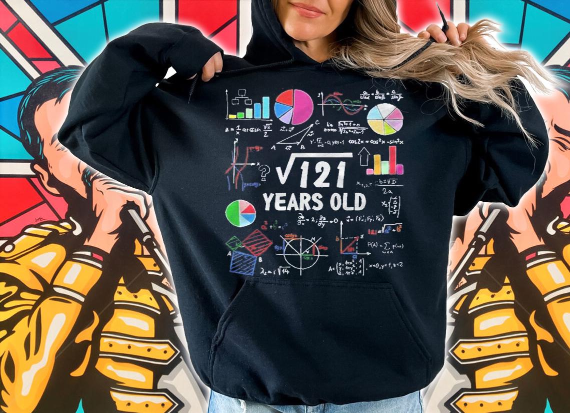 Square Root Of 121 11Th Birthday 11 Years Old Love Math Shirt t-shirt hoodie