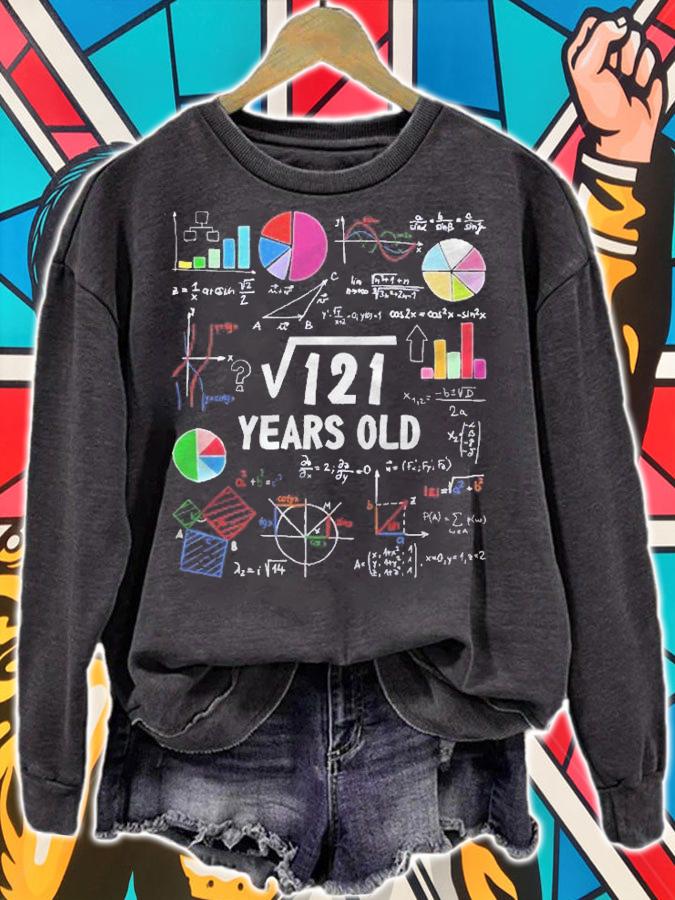 Square Root Of 121 11Th Birthday 11 Years Old Love Math Shirt t-shirt sweatshirt