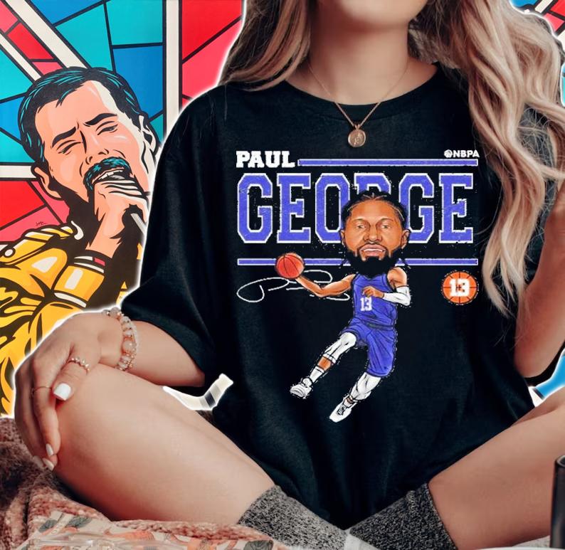 Paul George Los Angeles C Cartoon Los Angeles Basketball Shirt t-shirt