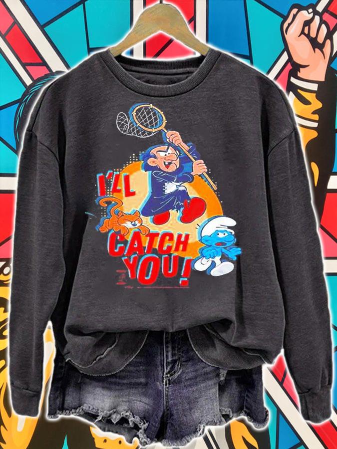 The Smurfs Gargamel Azrael Ill Catch You T-Shirt t-shirt sweatshirt