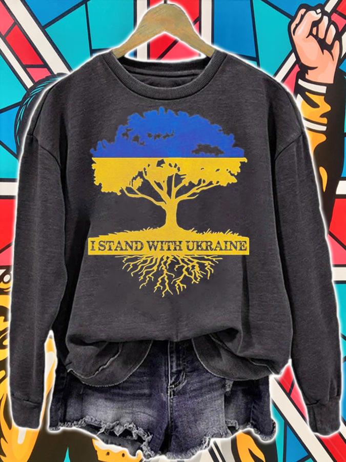 Ukrainian Flag Tree, Support Ukraine Stand With Ukraine T-Shirt t-shirt