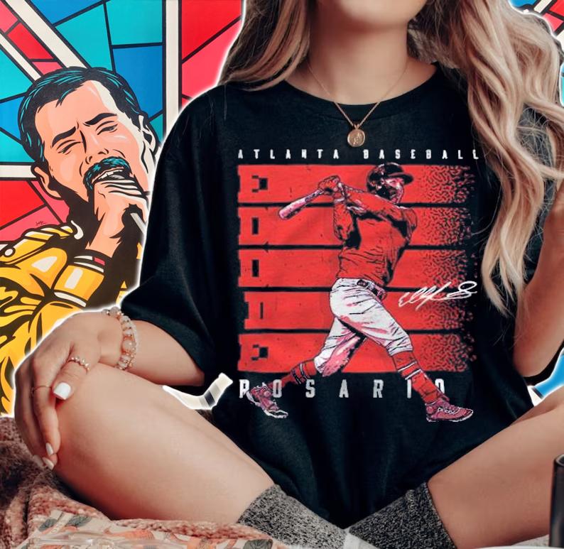 Eddie Rosario Atlanta Baseball signature T-shirt t-shirt woman shirt