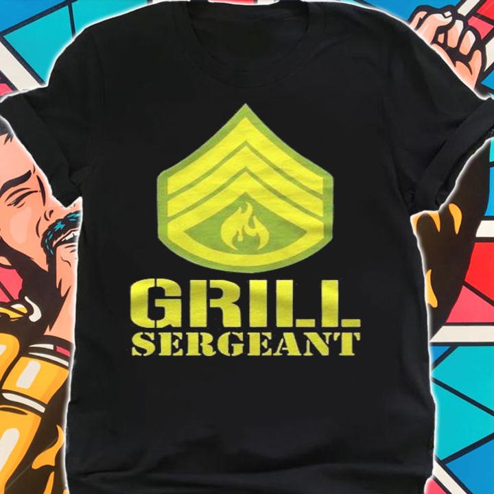 Grill Sergeant Bbq Grilling Military Parody Shirt t-shirt
