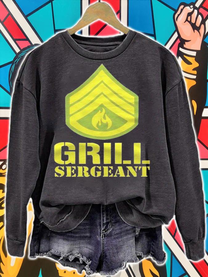 Grill Sergeant Bbq Grilling Military Parody Shirt t-shirt