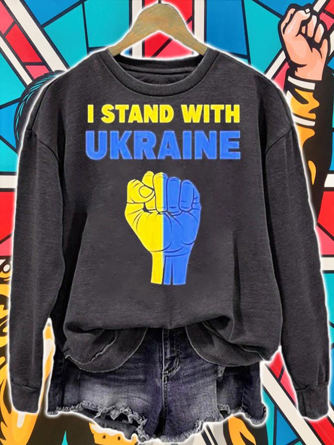 I Stand with Ukraine Support Hand Ukraine T-Shirt t-shirt sweatshirt