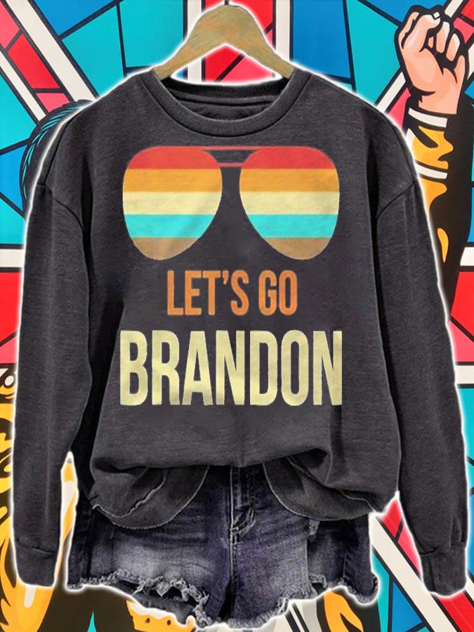 Lets Go Brandon Retro Vintage Sunglasses Shirt t-shirt