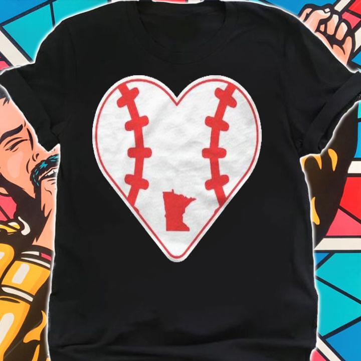Minnesota Baseball Mn Heart And Stitches Icon Premium Shirt t-shirt shirt