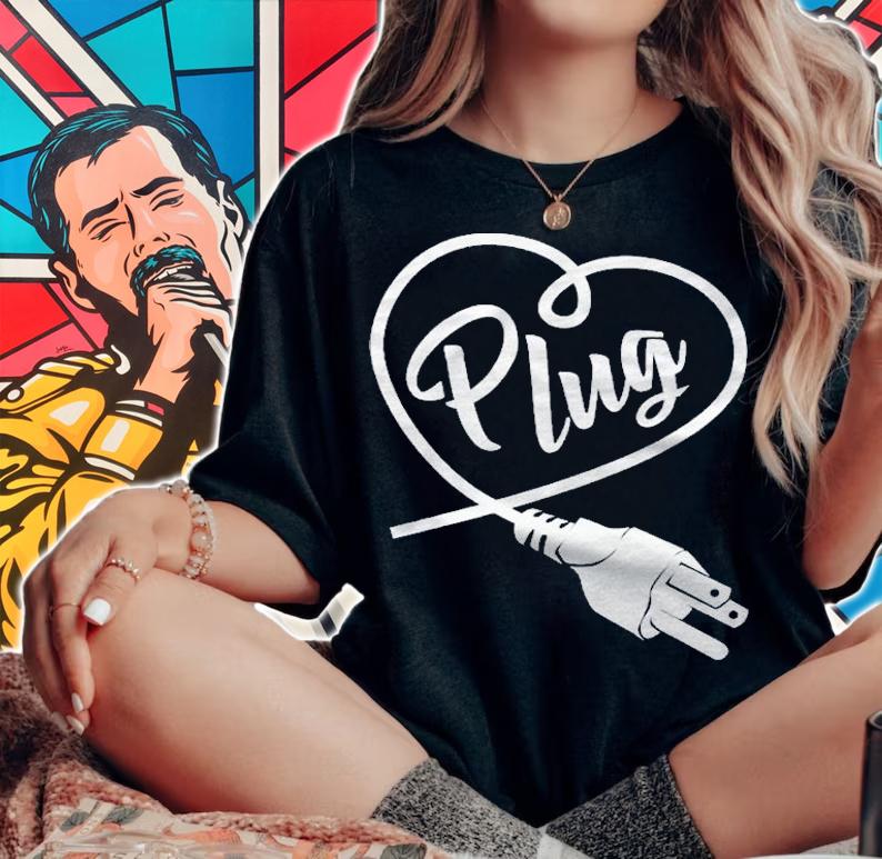 Plug Cool Match Couplet Video Gamer Gift Shirt t-shirt woman shirt