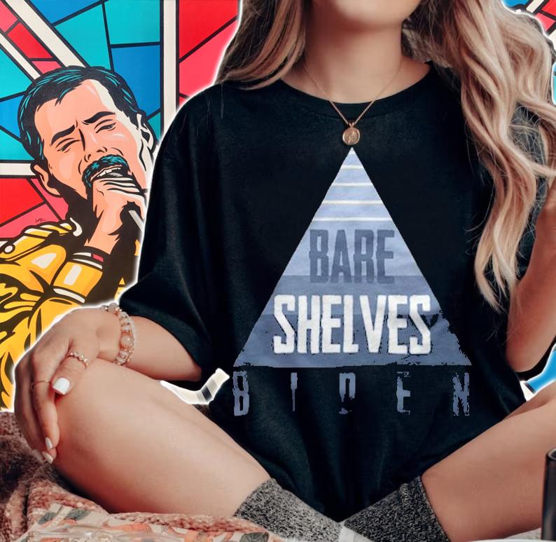 F Joe Biden bare Shelves Biden Triangle T-Shirt t-shirt