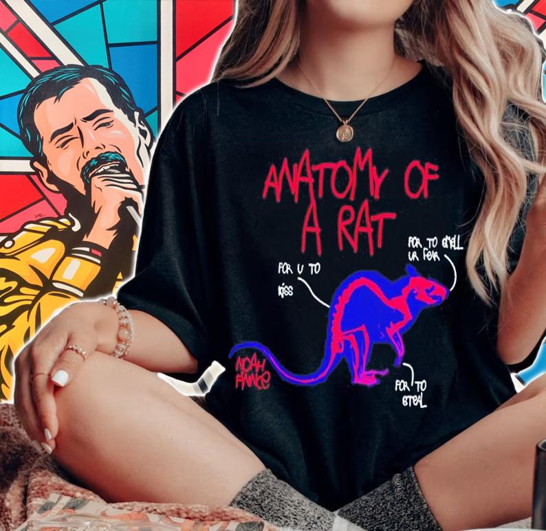 Noahfinnce Anatomy Of A Rat Shirt t-shirt woman shirt