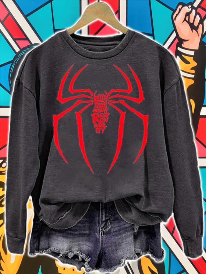 Spider Man with great power comes great responsibility shirt t-shirt sweatshirt