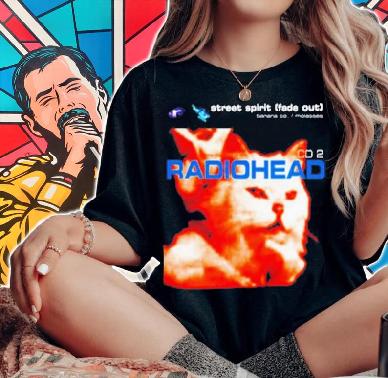 Cat Radiohead Street Spirit Fade Out Shirt woman shirt
