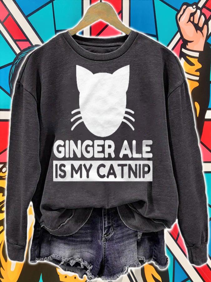 Ginger Ale Lover Funny Cute Cat Gifts Shirt