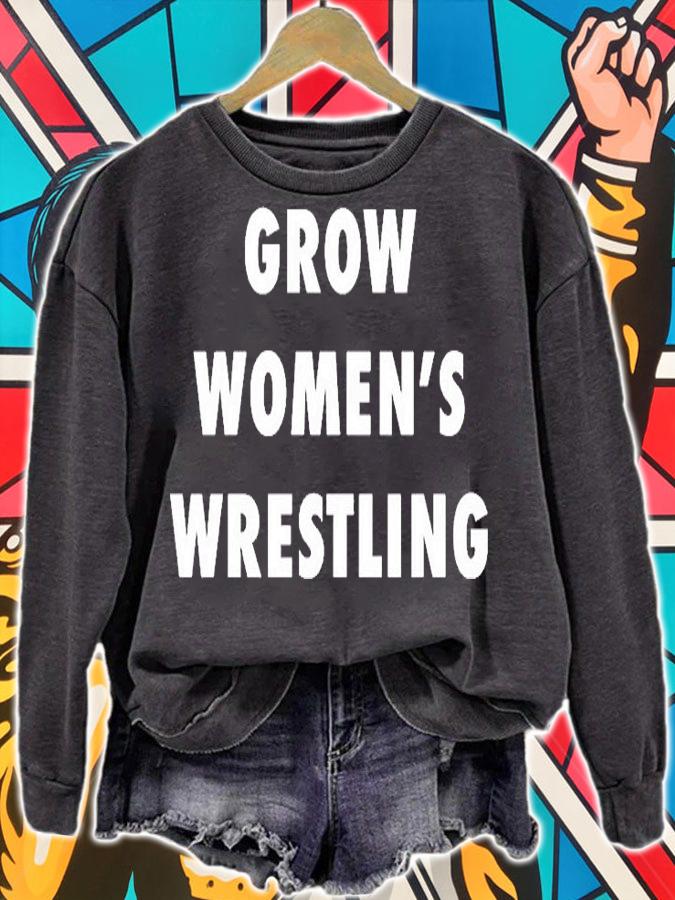 Grow Womens Wrestling Bridge T-Shirt