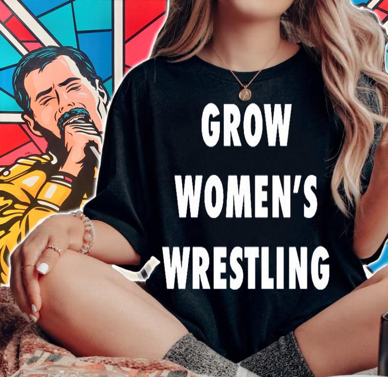 Grow Womens Wrestling Bridge T-Shirt