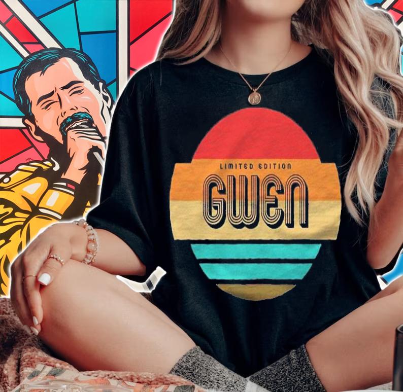 Gwen Name Retro Vintage Sunset Limited Edition Shirt woman shirt
