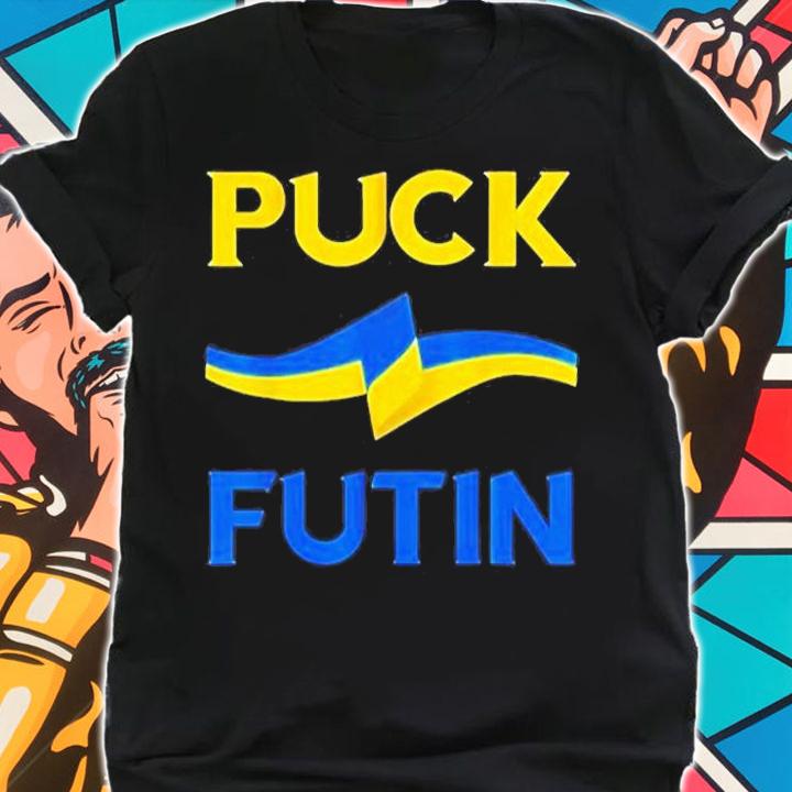 Puck Putin Meme I Stand With Ukraine Ukrainian Lover Support T-Shirt shirt