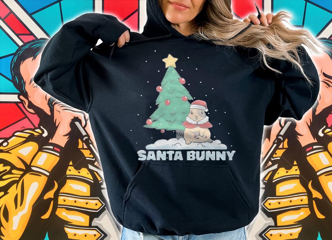 Santa bunny Christmas T-shirt hoodie
