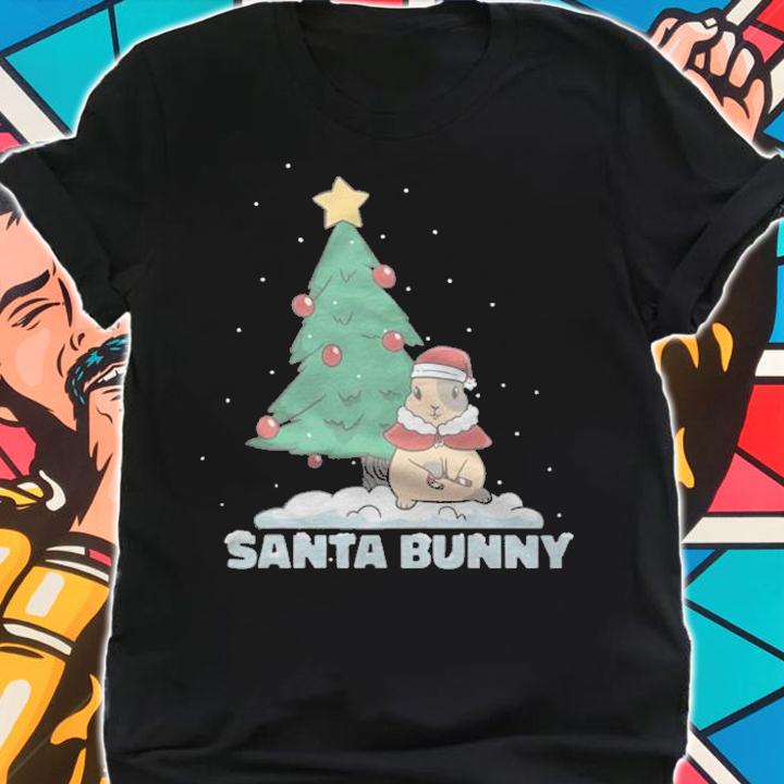 Santa bunny Christmas T-shirt shirt