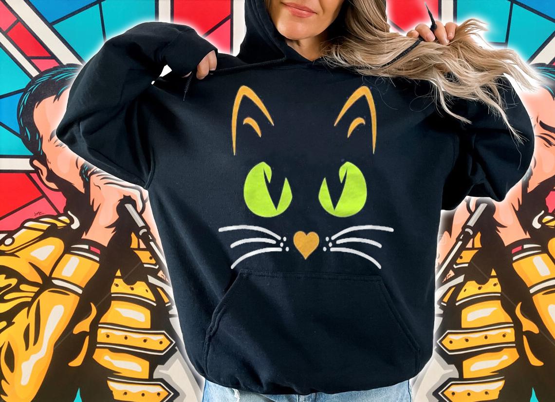 Halloween Cat Costume Kids Toddler Cat Face Halloween Kitten T-shirt hoodie