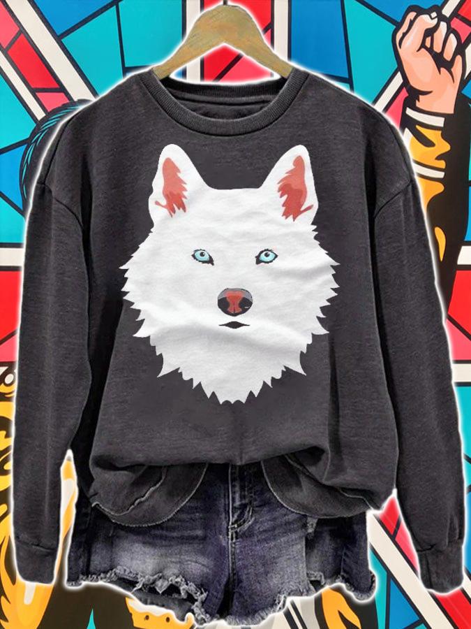 White Siberian Husky Canine White Snow Dog Shirt