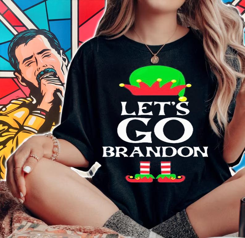 Let's Go Brandon Christmas Elf Political Meme Impeach Biden Essential 9 T-Shirt woman shirt