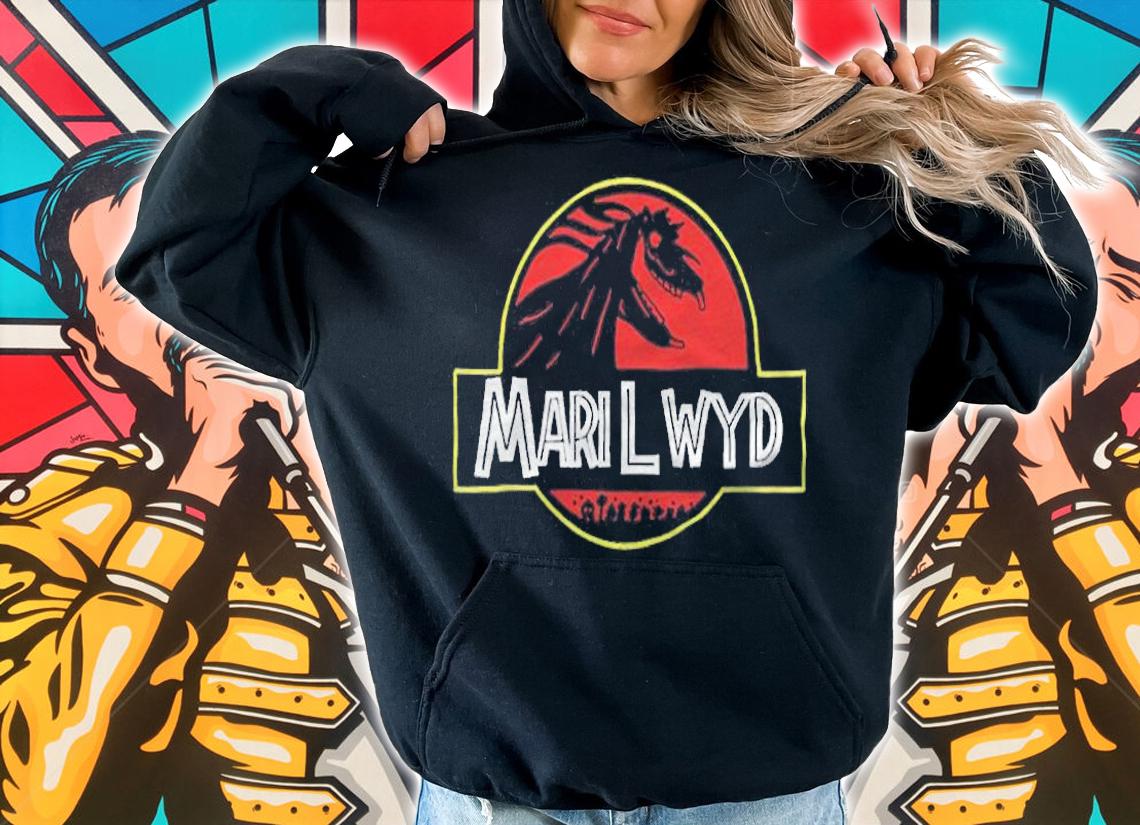 Mari Lwyd parody Dino Park film T-shirt hoodie