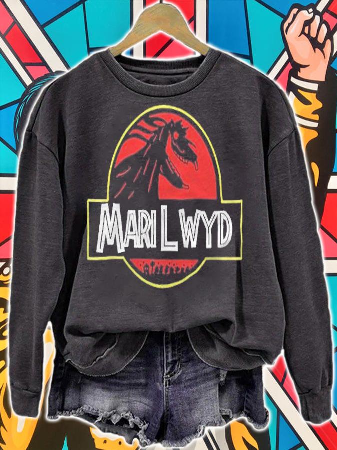 Mari Lwyd parody Dino Park film T-shirt sweatshirt