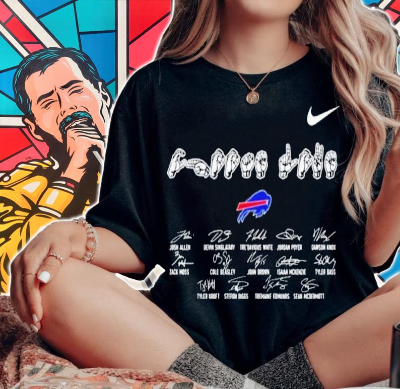 Nike Buffalo Bills Sign Language Josh Allen Zack Moss Stefon Diggs Signatures Shirt woman shirt