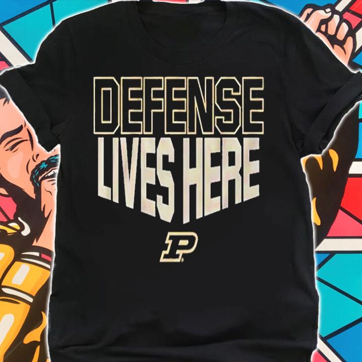 Purdue Basketball Defense Lives Here T-Shirt shirt