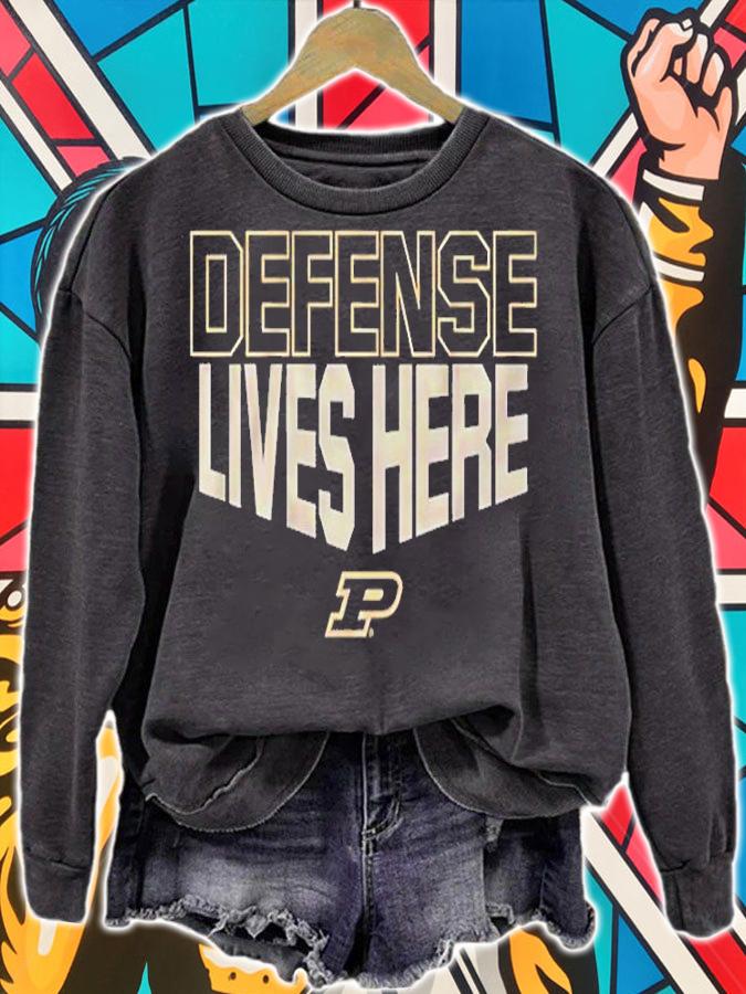 Purdue Basketball Defense Lives Here T-Shirt sweatshirt