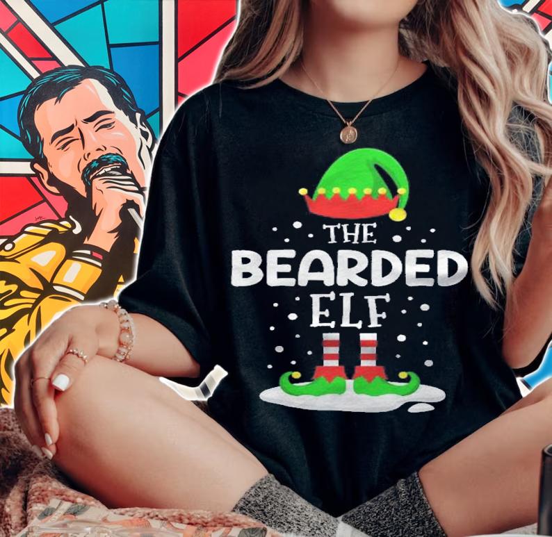 The Bearded Elf Christmas Family Matching Costume Pjs Shirt